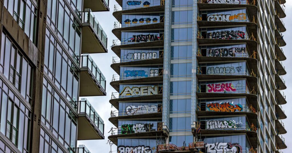 Two People Were Arrested Outside A Los Angeles Skyscraper That