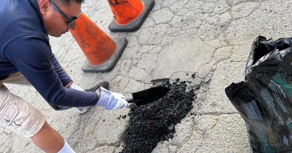 A Compton Couple Fixed Potholes In The Neighborhood. The City